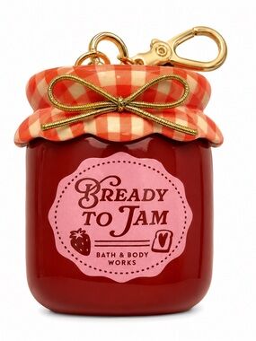 Bath & Body Works BREADY TO JAM PocketBac Holder Jam Jar Keychain New